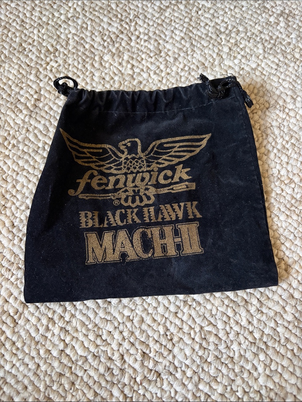 MACH II Black Hawk Velvet Drawstring Pouch